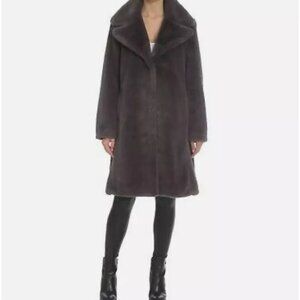 Badgley Mischka faux fur coat Size S NWT